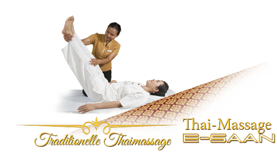 Abbildung (Bild) der traditionelle Thai-Massagebehandlung zu dem Gutschein für »traditionelle Thai-Massage« bei E-Saan Thai-Massage „Wellness & Spa mit traditionelle Thaimassagebehandlungen in Davidstraße 20b in 73033 Göppingen